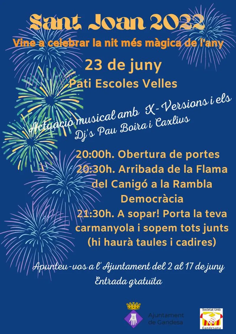 Cartell: Revetlla de Sant Joan 2022