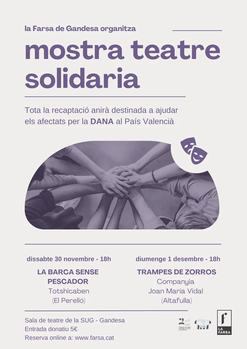 Cartell: Mostra de teatre solidaria: Trampes de zorros (Altafulla)