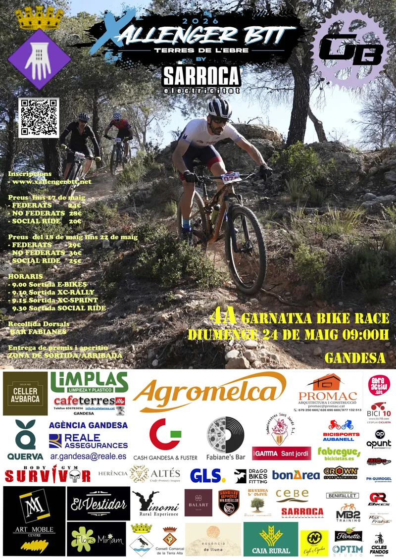 Cartell: 4a Garnatxa Bike Race 2025 (Diumenge, 24 de maig de 2026)