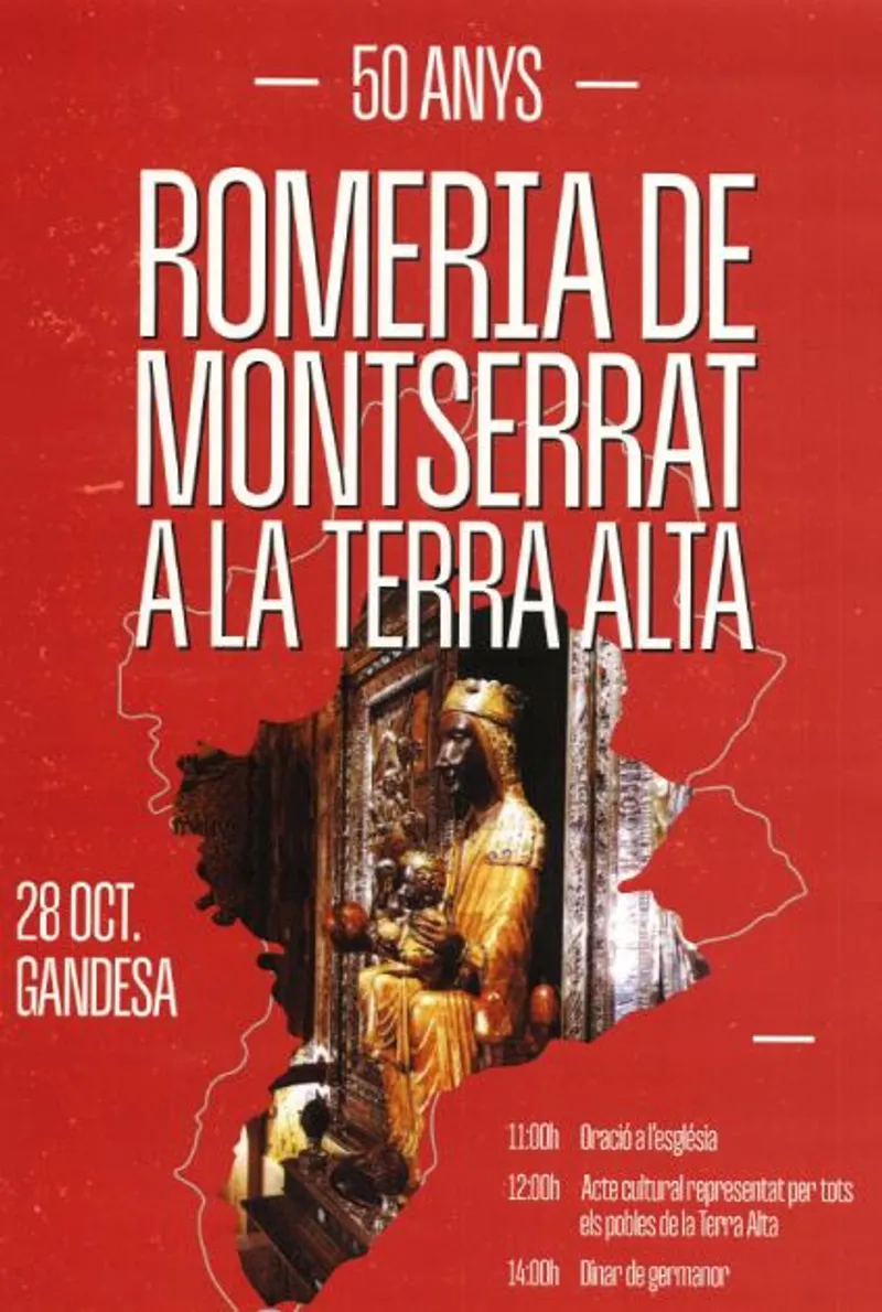Cartell: 50 anys - Romeria de Montserrat a la Terra Alta