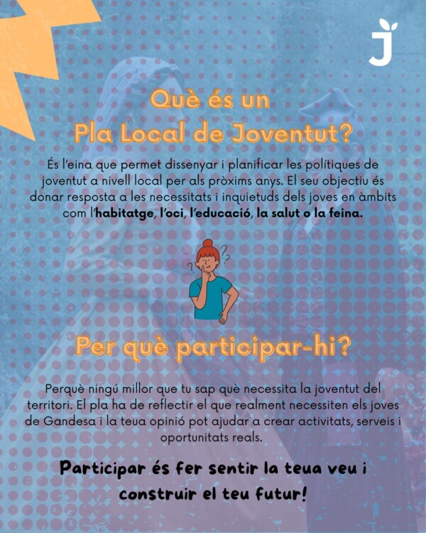 Cartell: Pla Local de Joventut de Gandesa 2026-2030