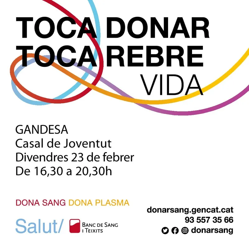 Cartell: Vine a donar sang!