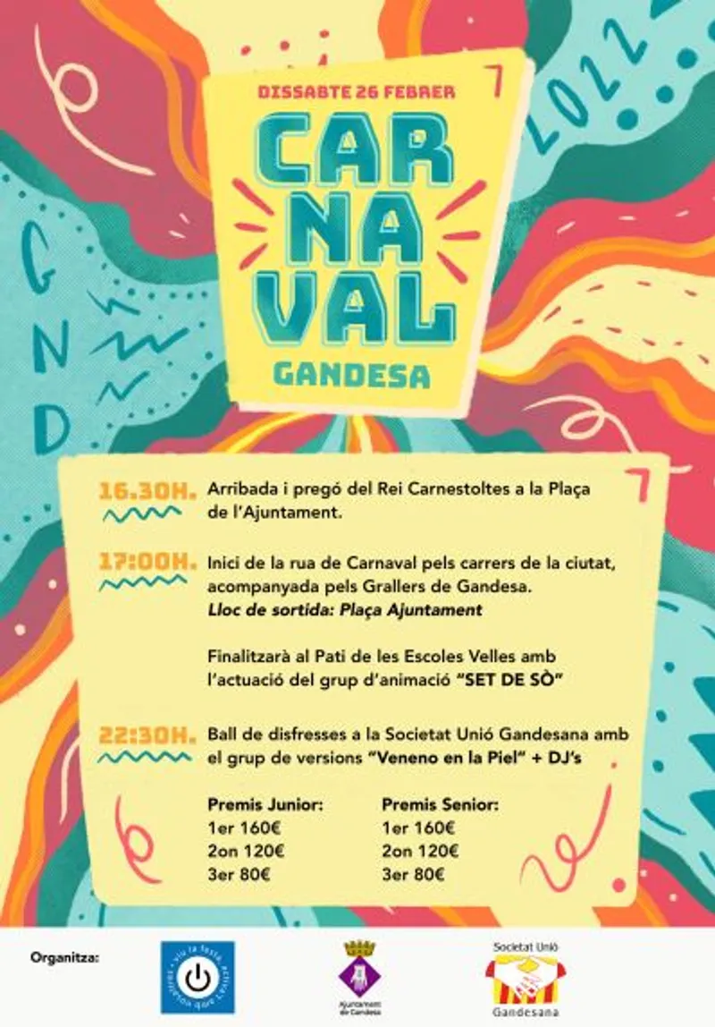 Cartell: Carnaval 2022 a Gandesa!