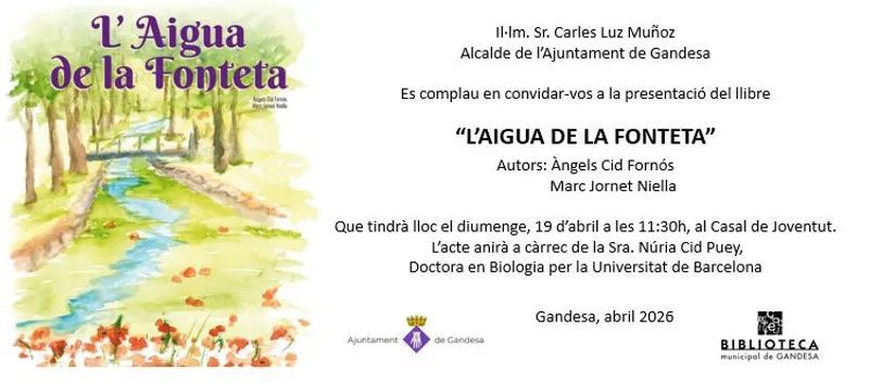 Imatge: Presentació del llibre "L'AIGUA DE LA FONTETA"