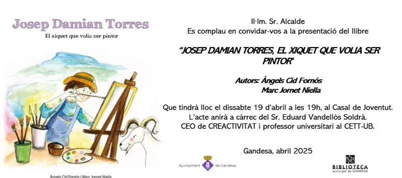 Imatge: Presentació del llibre - Josep Damian Torres, el xiquet que volia ser pintor