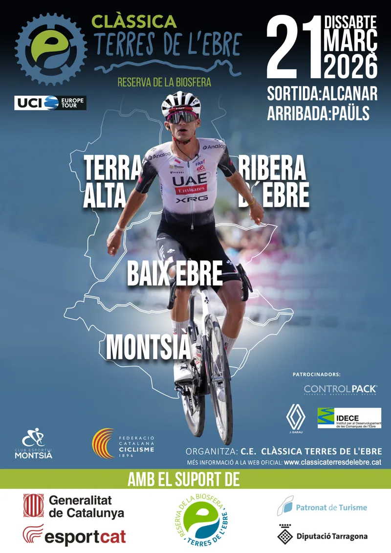 Cartell: 3a Clàssica Terres de l'Ebre - PROVA DE CICLISME PROFESSIONAL