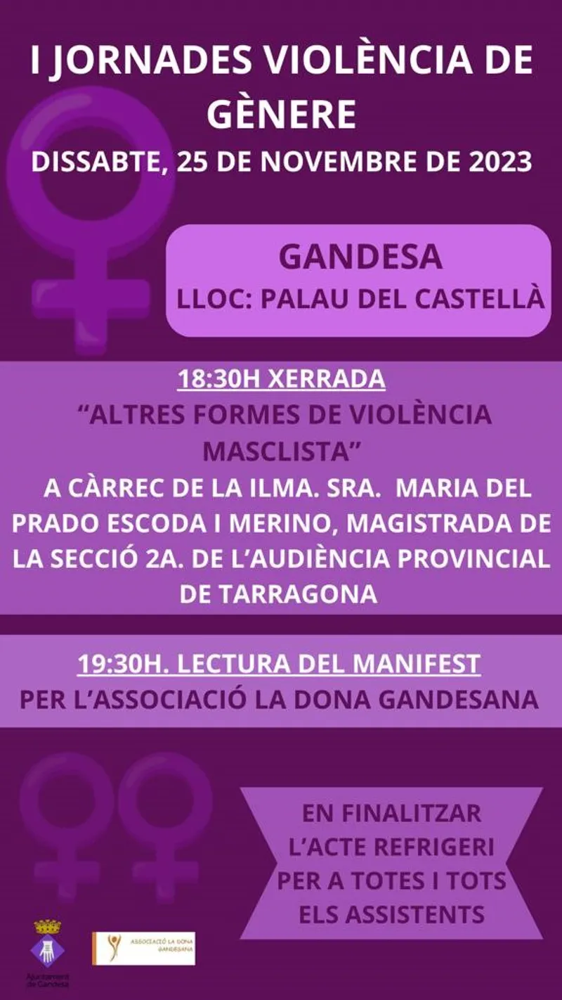 Cartell: I JORNADES VIOLÈNCIA DE GÈNERE
