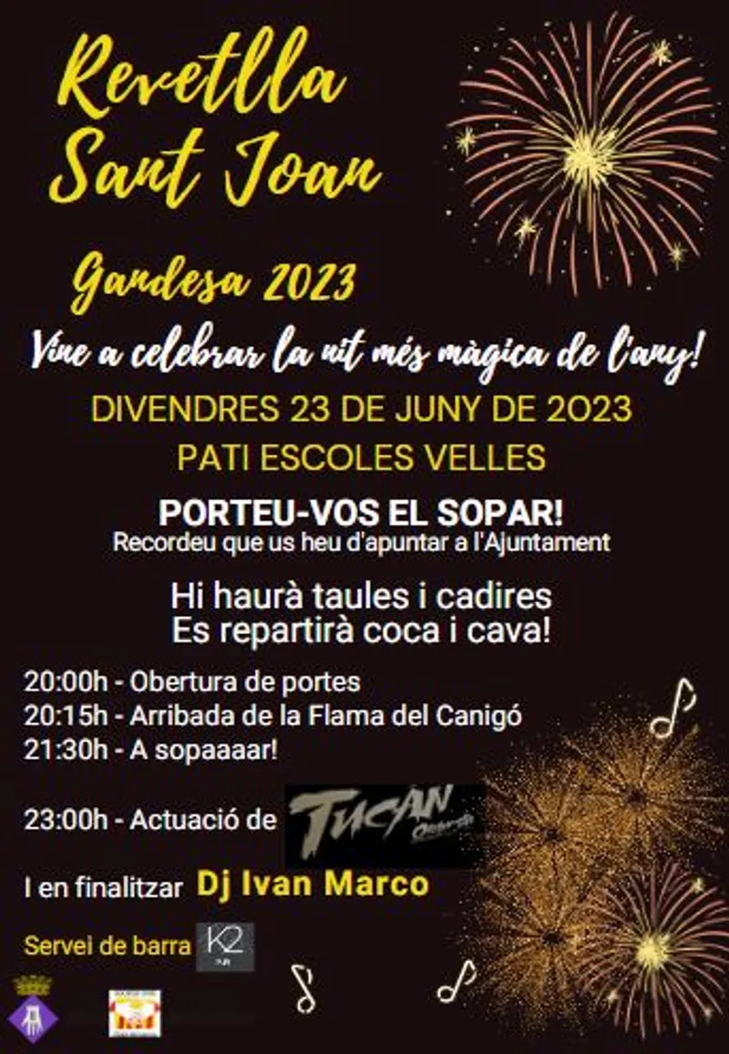 Cartell: Revetlla de Sant Joan 2023
