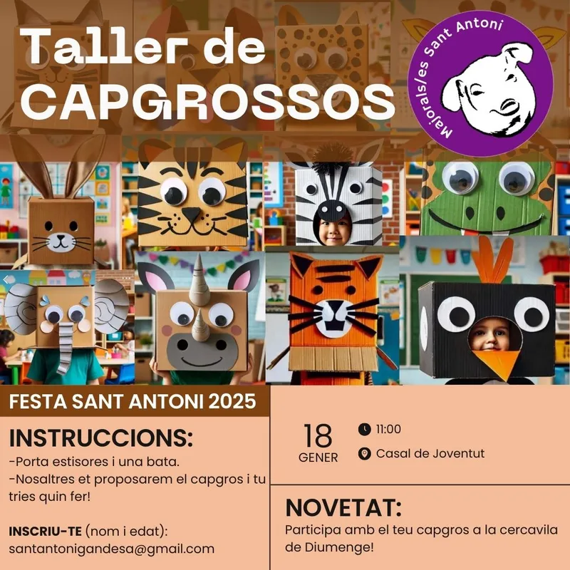 Cartell: Sant Antoni 2025 - Taller de Capgrossos