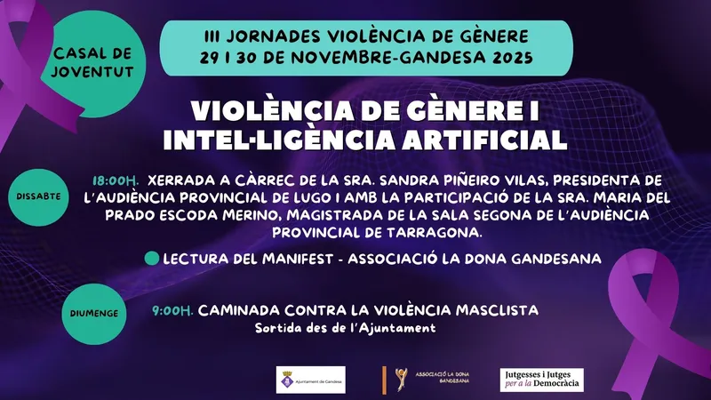 Imatge: III JORNADES CONTRA LA VIOLÈNCIA DE GÈNERE - GANDESA 2025