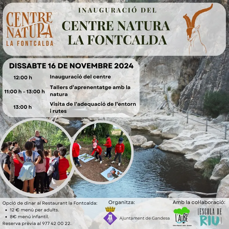 Cartell: Inauguració Centre Natura La Fontcalda