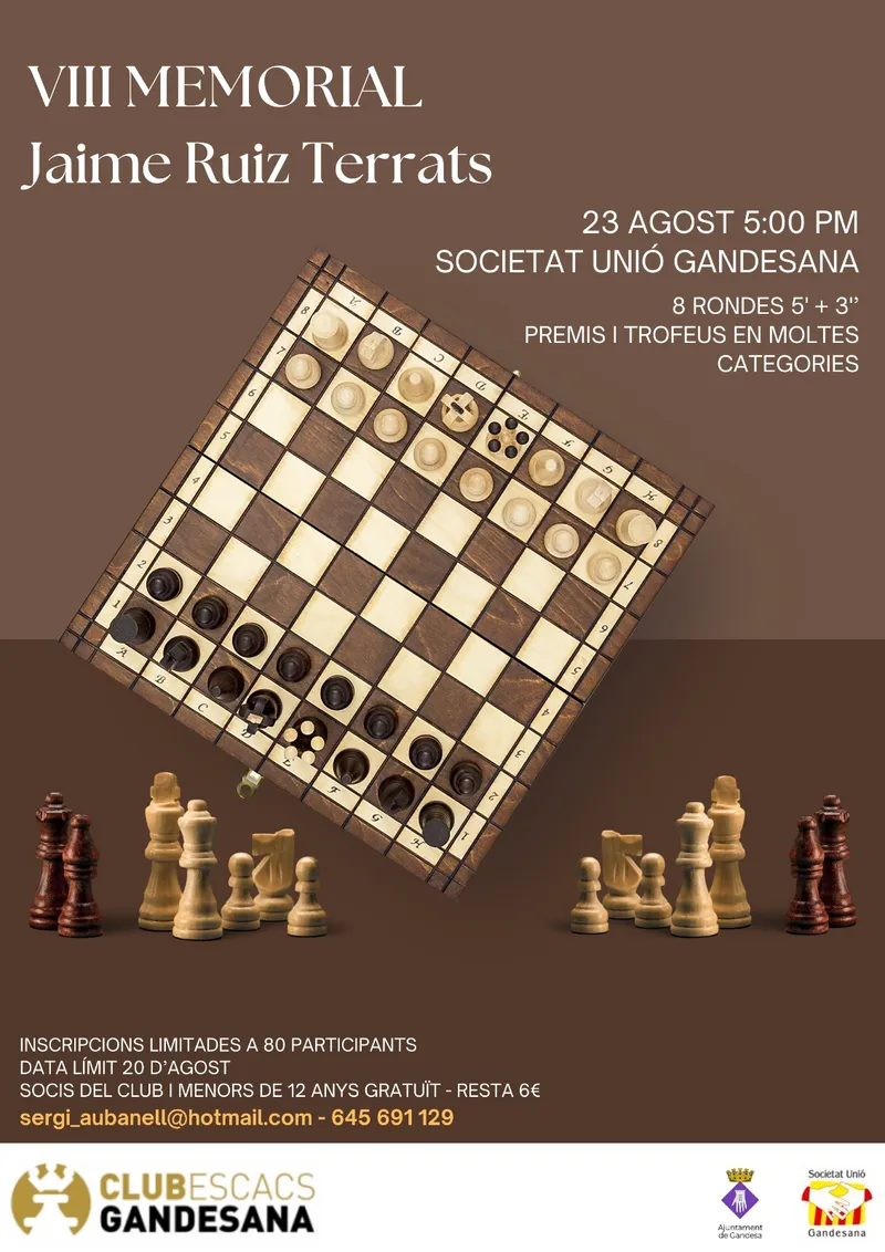 Cartell: Activa't 2025 - VIII Memorial Jaime Ruiz Terrats