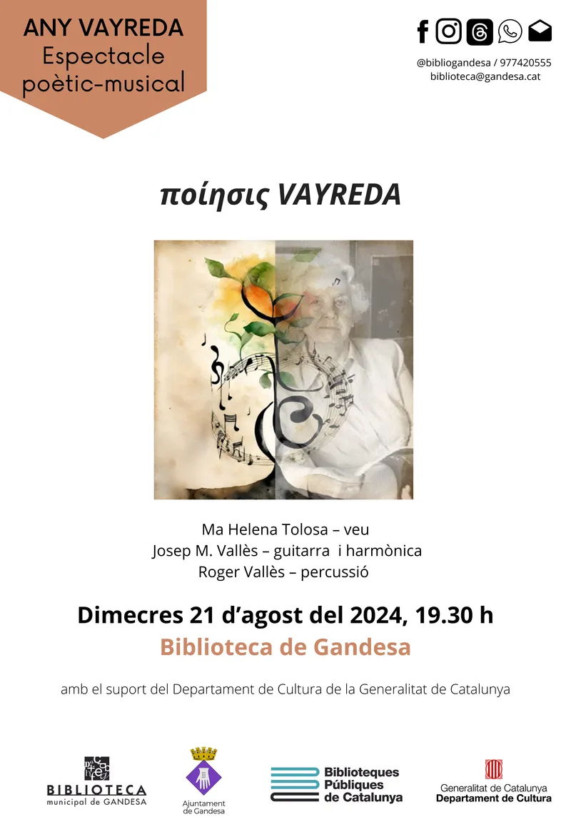 Cartell: Activa't 2024 - ποίησις VAYREDA