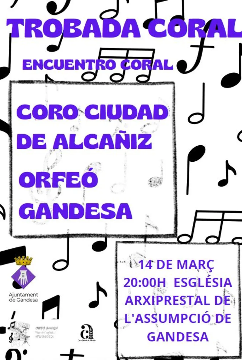 Cartell: Orfeó Gandesà - Trobada de Corals